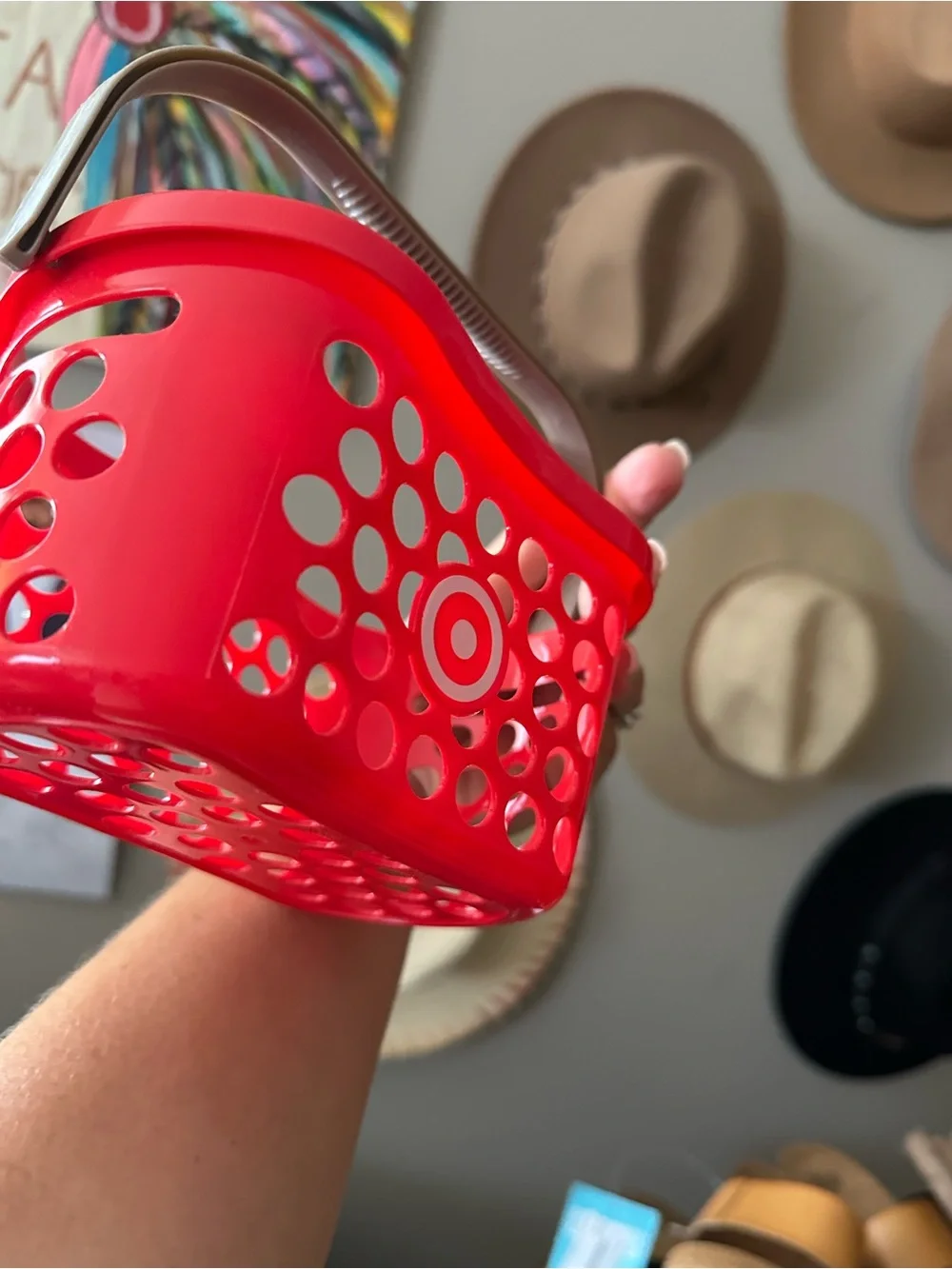 Target Red Mini Basket with Silver Handle